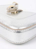 Bvlgari Metallic Silver mini Serpenti Shoulder Bag.