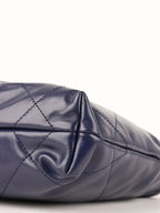 Chanel Mini 22 Navy Shiny Calfskin Quilted Bag