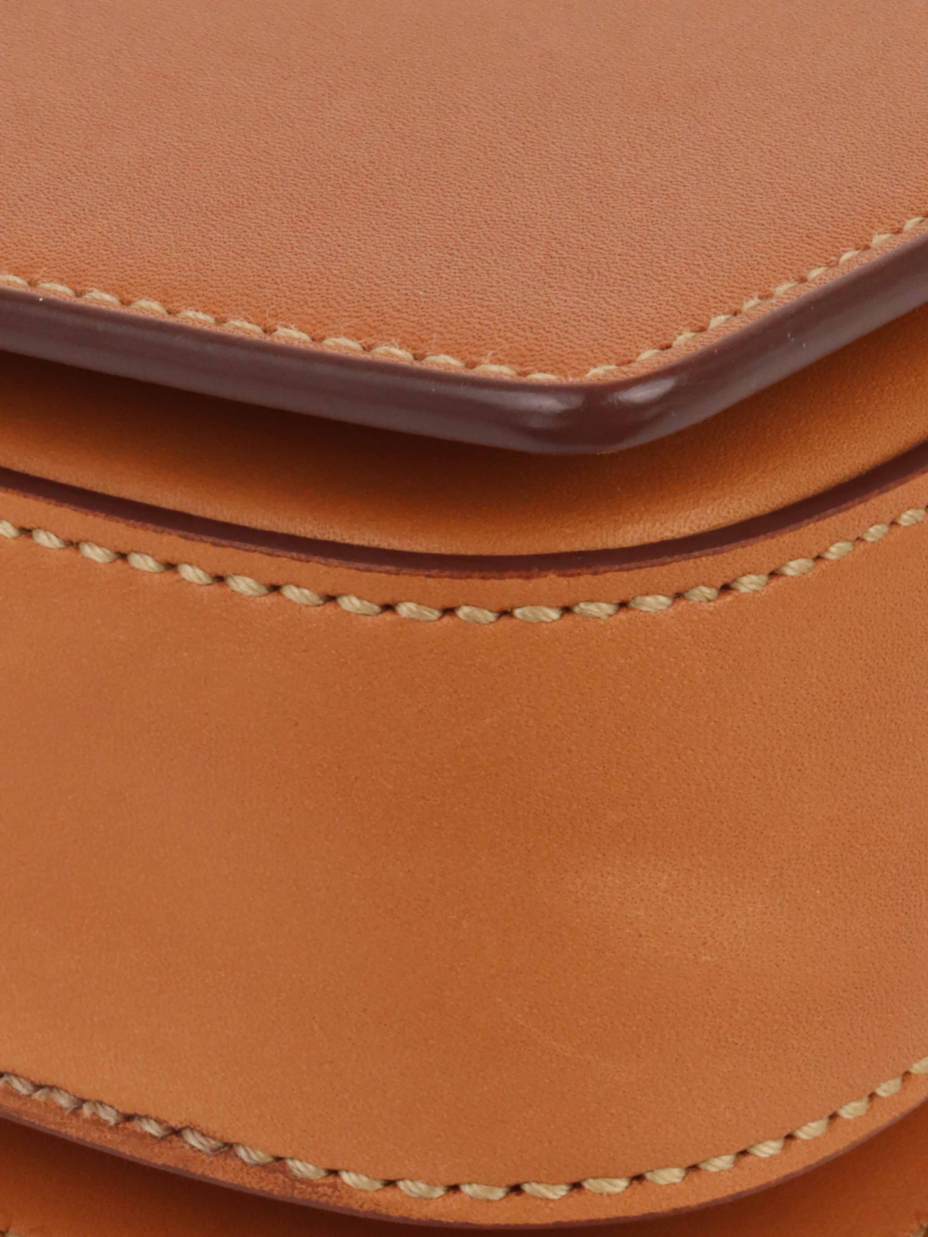 Saint Laurent Caramel Box Leather Shoulder Bag.