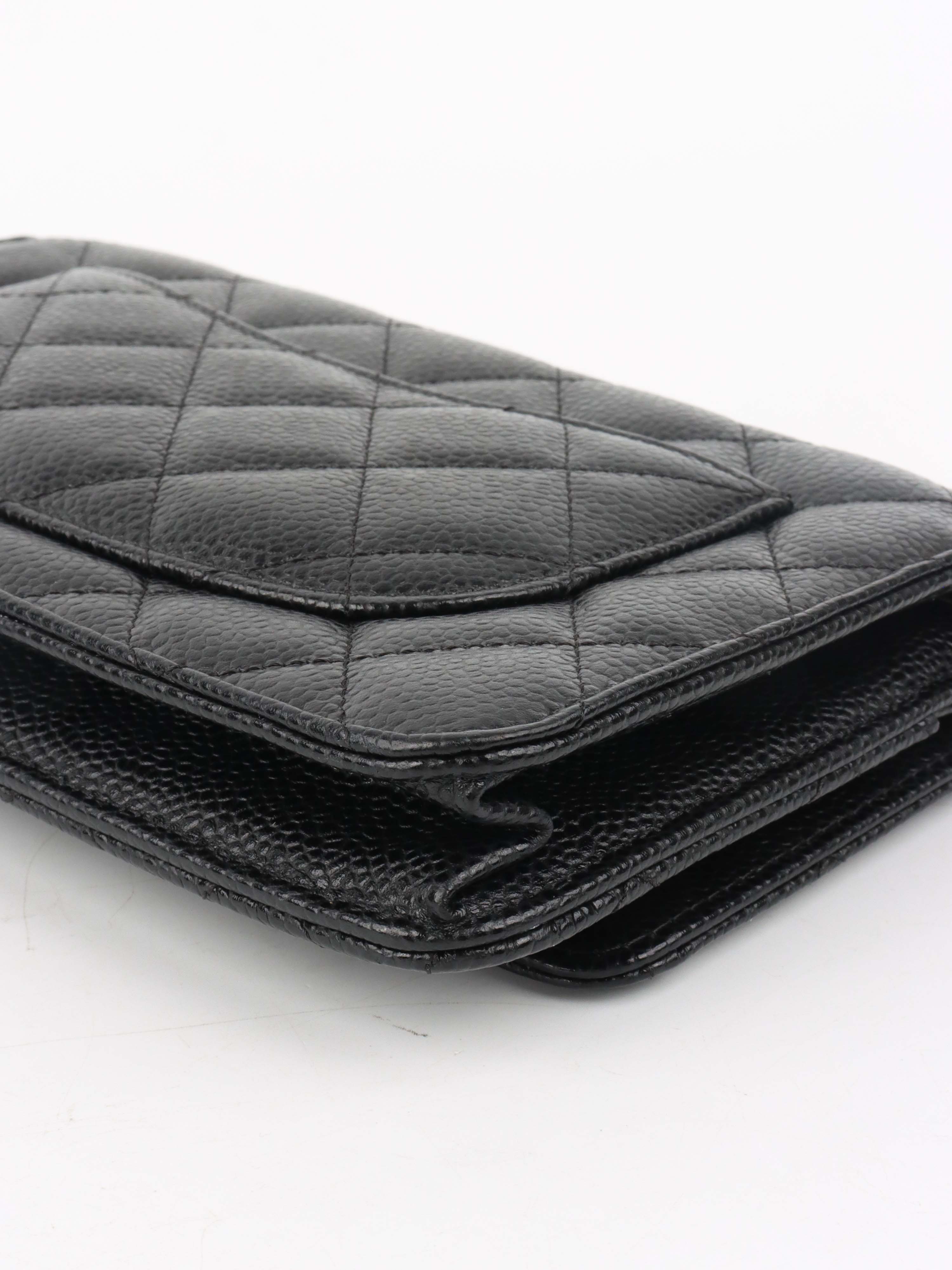 Chanel Caviar Black Wallet on Chain SHW.