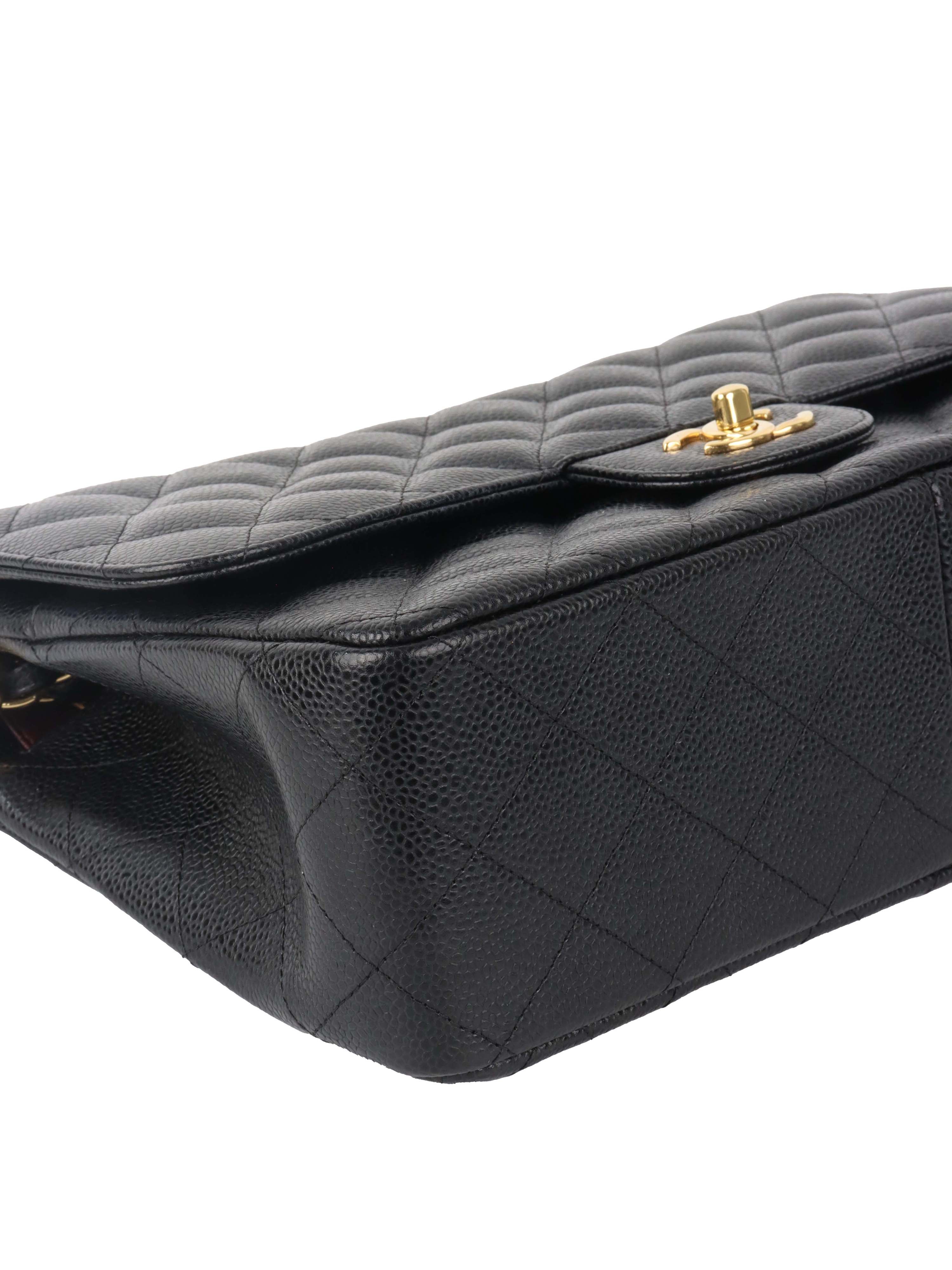 Chanel Classic Jumbo Black Caviar GHW.