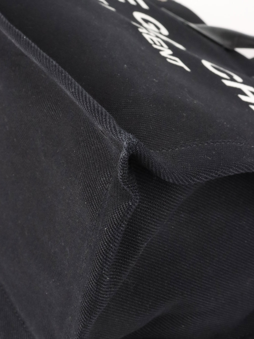 Saint Laurent Black Canvas Rive Gauche Large Tote Bag