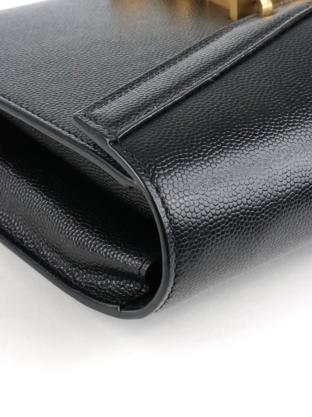 Saint Laurent Black Cassandra Wallet on Chain