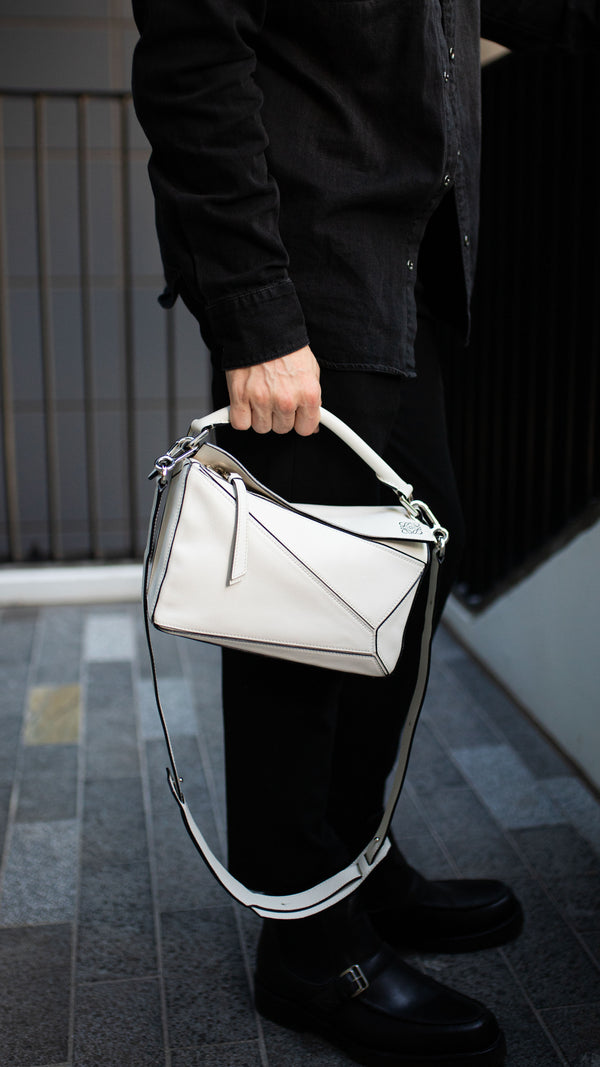 Loewe White Small Puzzle Bag