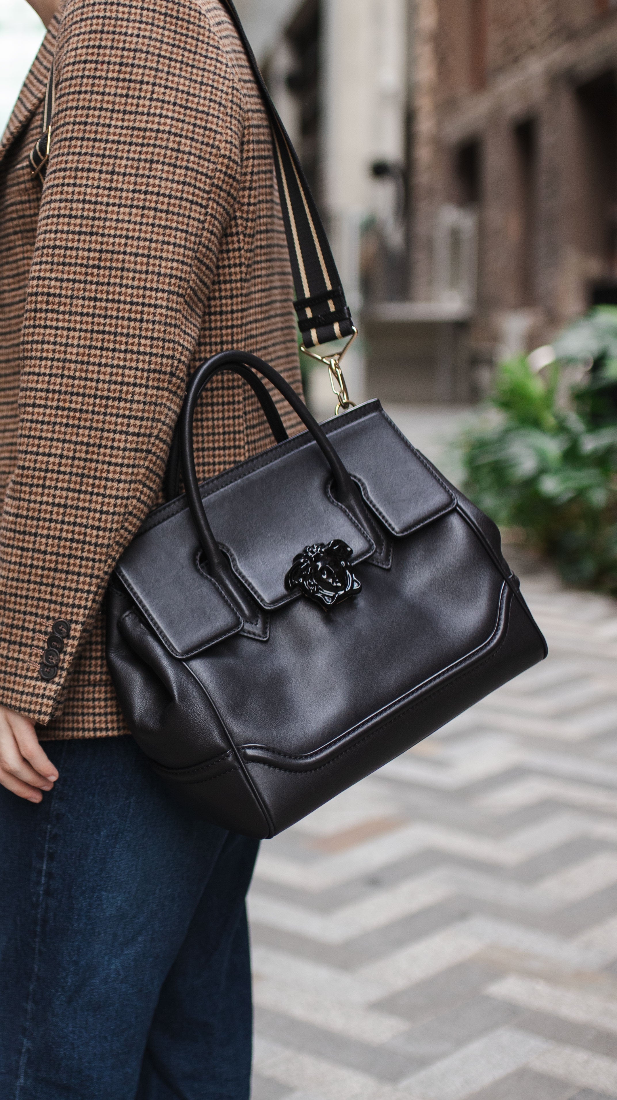 Versace Black Palazzo Empire Medusa Bag