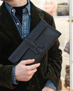 Hermes Noir Swift Jige Elan 29 Clutch