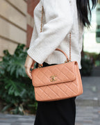 Chanel Small Lambskin Salmon Trendy CC Bag LGHW