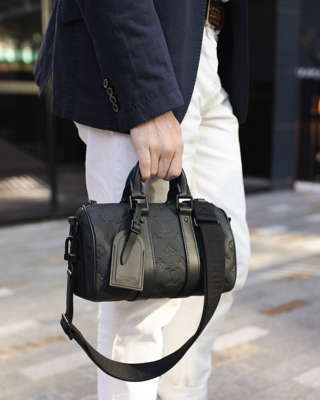 Louis Vuitton Black Keepall Bandoulière 25 Bag