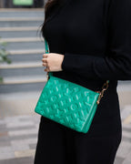 Louis Vuitton Vert Green Monogram Embossed Puffy Coussin BB Bag GHW