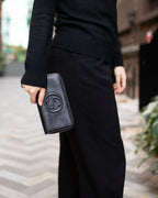 Gucci Black Soho GG Long Zip Around Wallet
