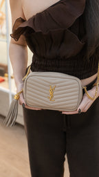 Saint Laurent Dark Beige Lou Camera Bag