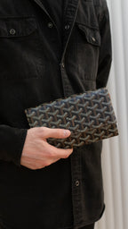 Goyard Brown Goyardine Varenne Continental Wallet on Strap