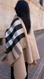 Burberry Check Wool Cape