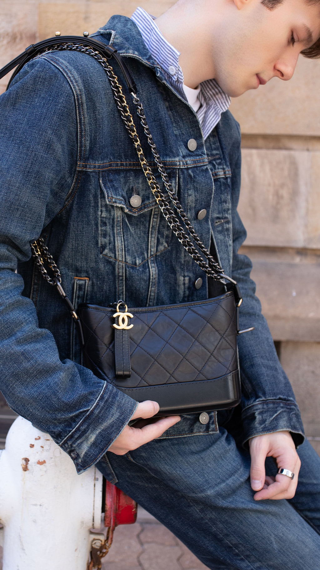 Chanel Small Black Gabrielle Bag.