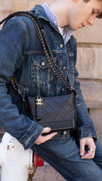 Chanel Small Black Gabrielle Bag.