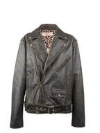 Golden Goose Mens Leather Biker Jacket.