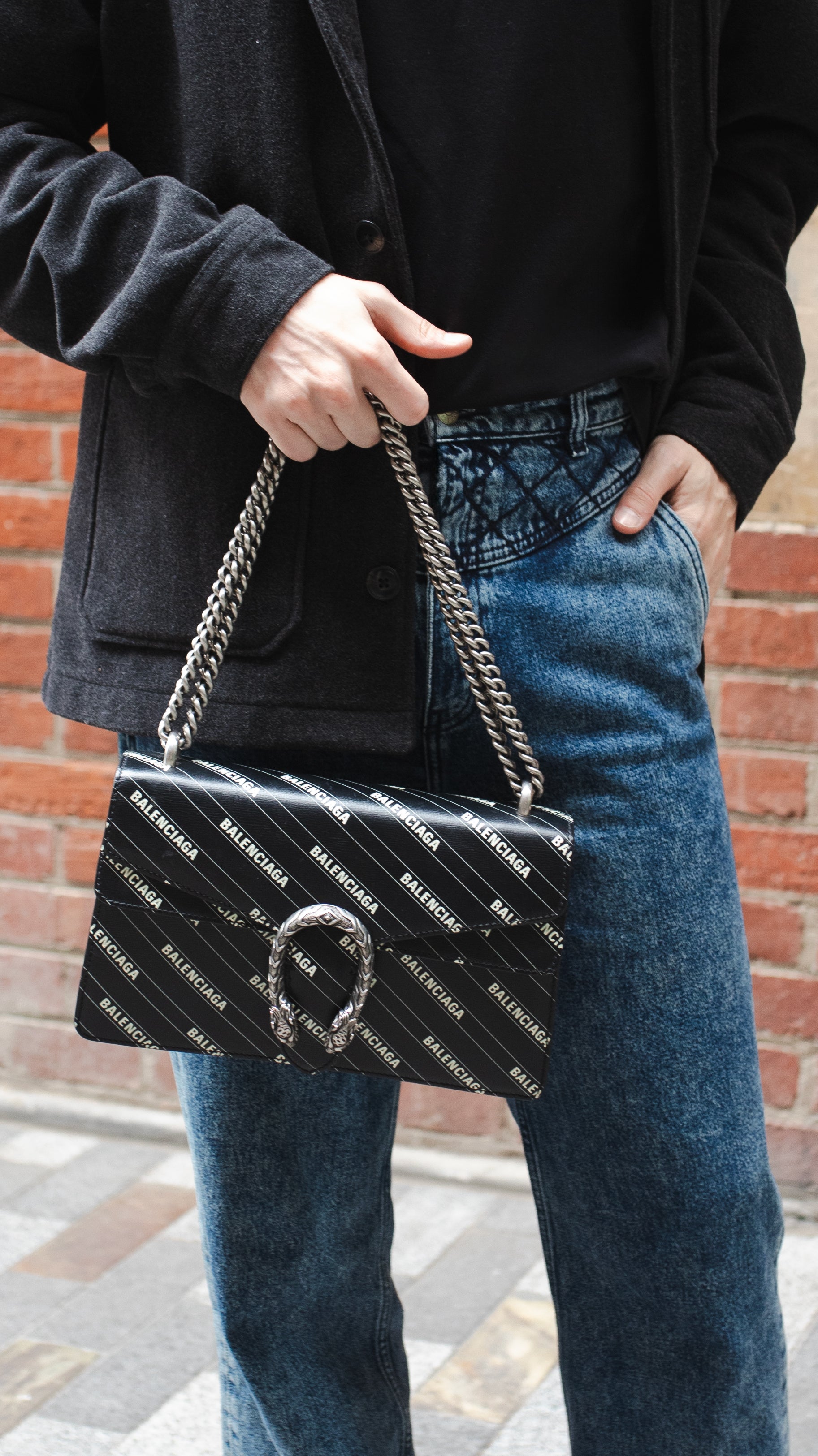 Gucci x Balenciaga Small Black Dionysus The Hacker Project Bag