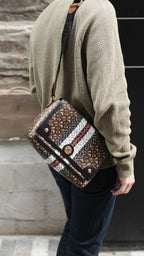 Burberry Monogram Stripe E-Canvas Note Crossbody Bag