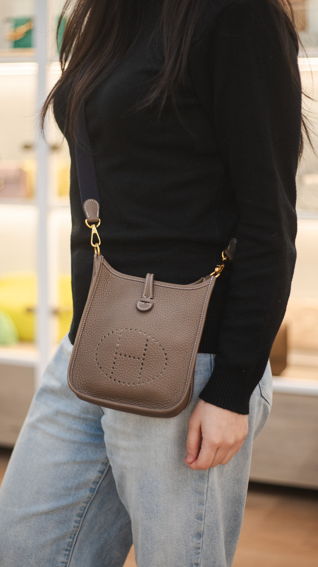 Hermes Etoupe Clemence Evelyne 16 TPM