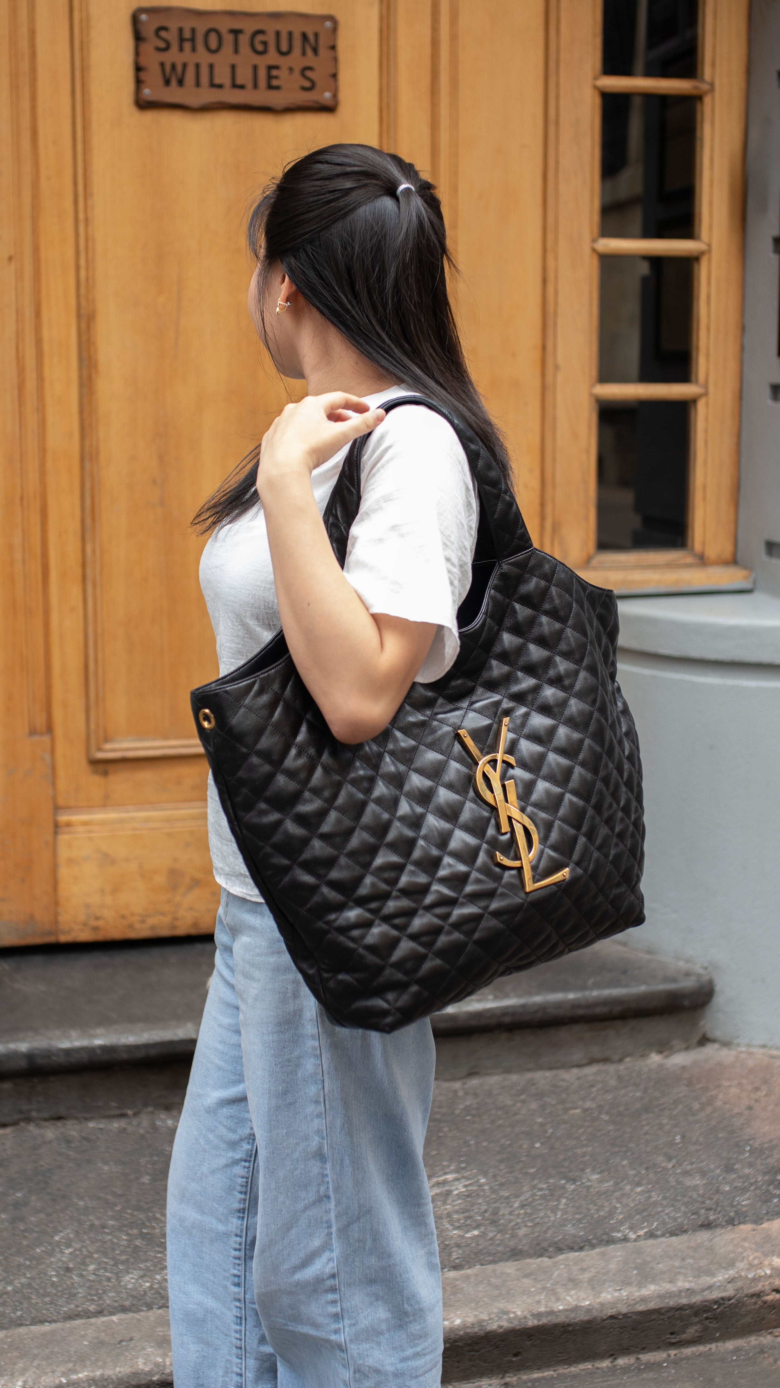 Saint Laurent Icare Maxi shopping bag.