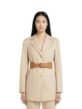 Max Mara Single-Breasted Cotton Blazer.