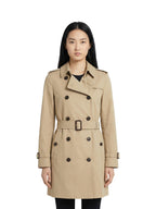 Burberry Long Trench Coat in Tan.