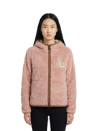 Moncler Pink Grenoble Padded Zip-up Hoodie size S.
