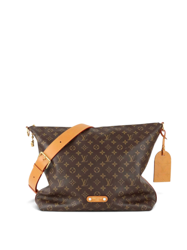 Votre Luxe Louis Vuitton Vagabond hobo bag in brown monogram coated canvas with gold hardware and adjustable strap