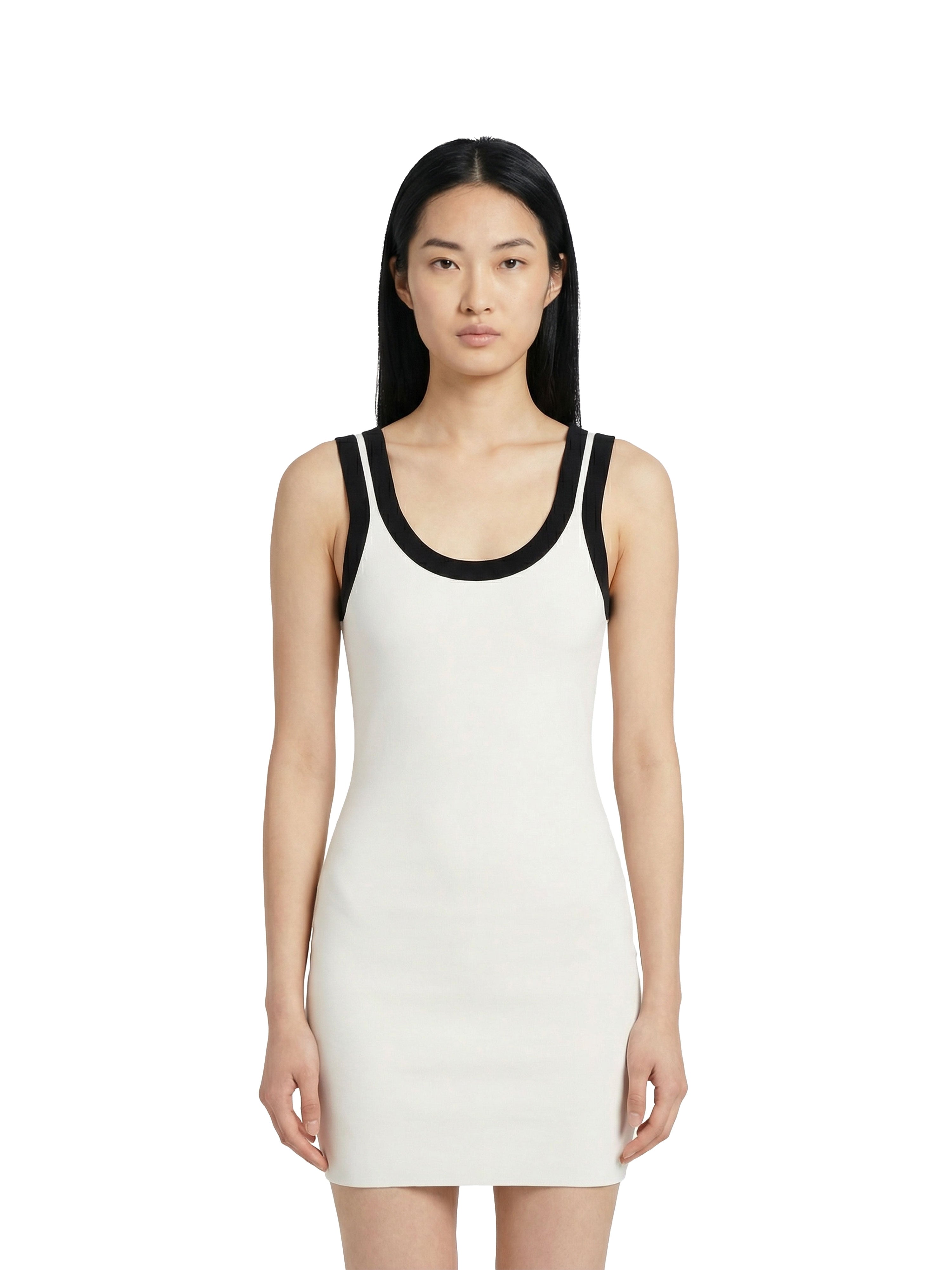 Alexander Wang Logo Trim White Mini Dress Alexander Wang Logo Trim White Mini Dress