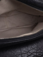 Chanel Black Wrinkled Quilted Flap Bag
