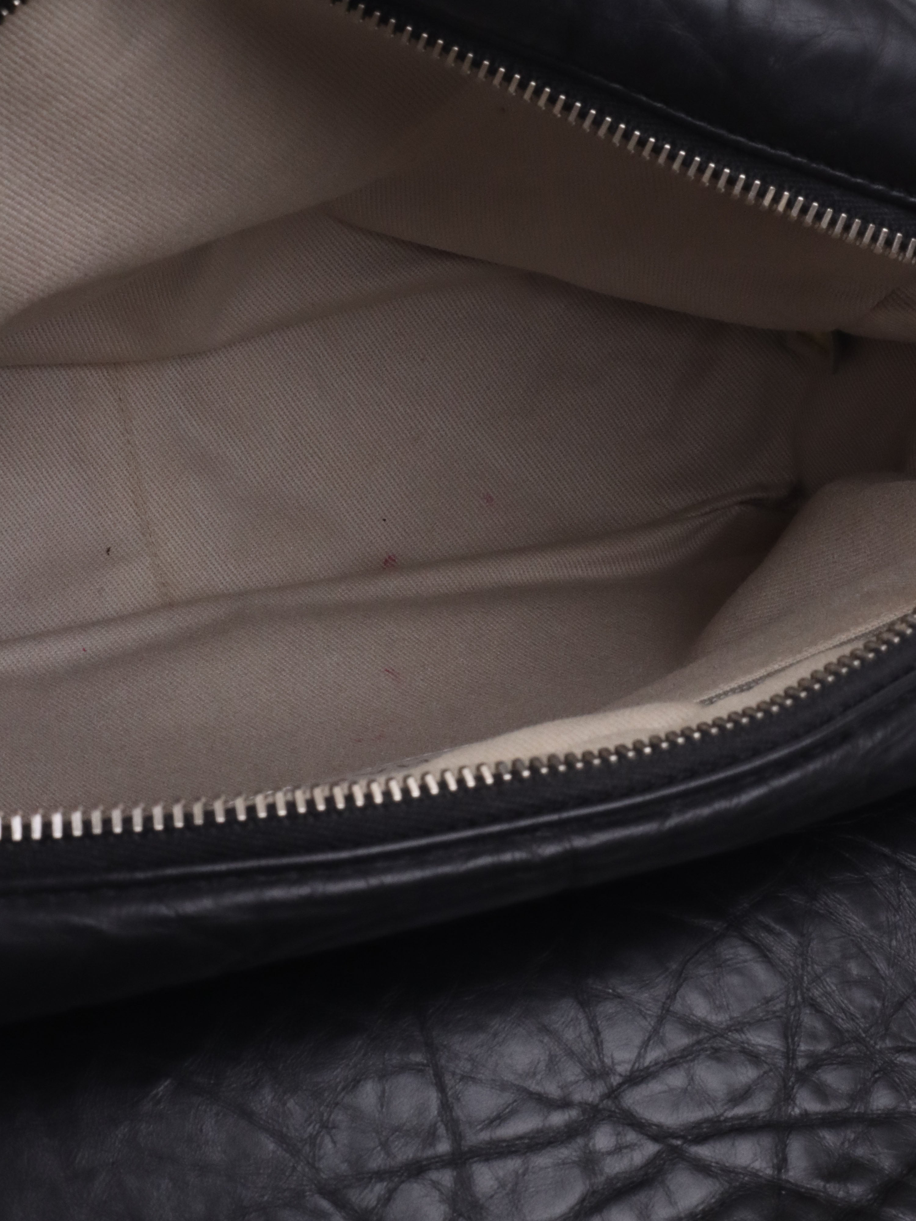 Chanel Black Wrinkled Quilted Flap Bag