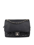 Chanel Black Wrinkled Quilted Flap Bag