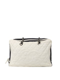 Chanel White Leather Bowling Bag