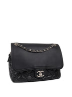 Chanel Black Wrinkled Quilted Flap Bag