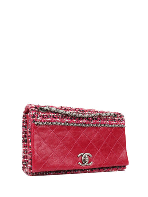 Chanel Dark Pink Leather and Tweed Flap Bag – Votre Luxe