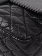Chanel Black Wrinkled Quilted Flap Bag