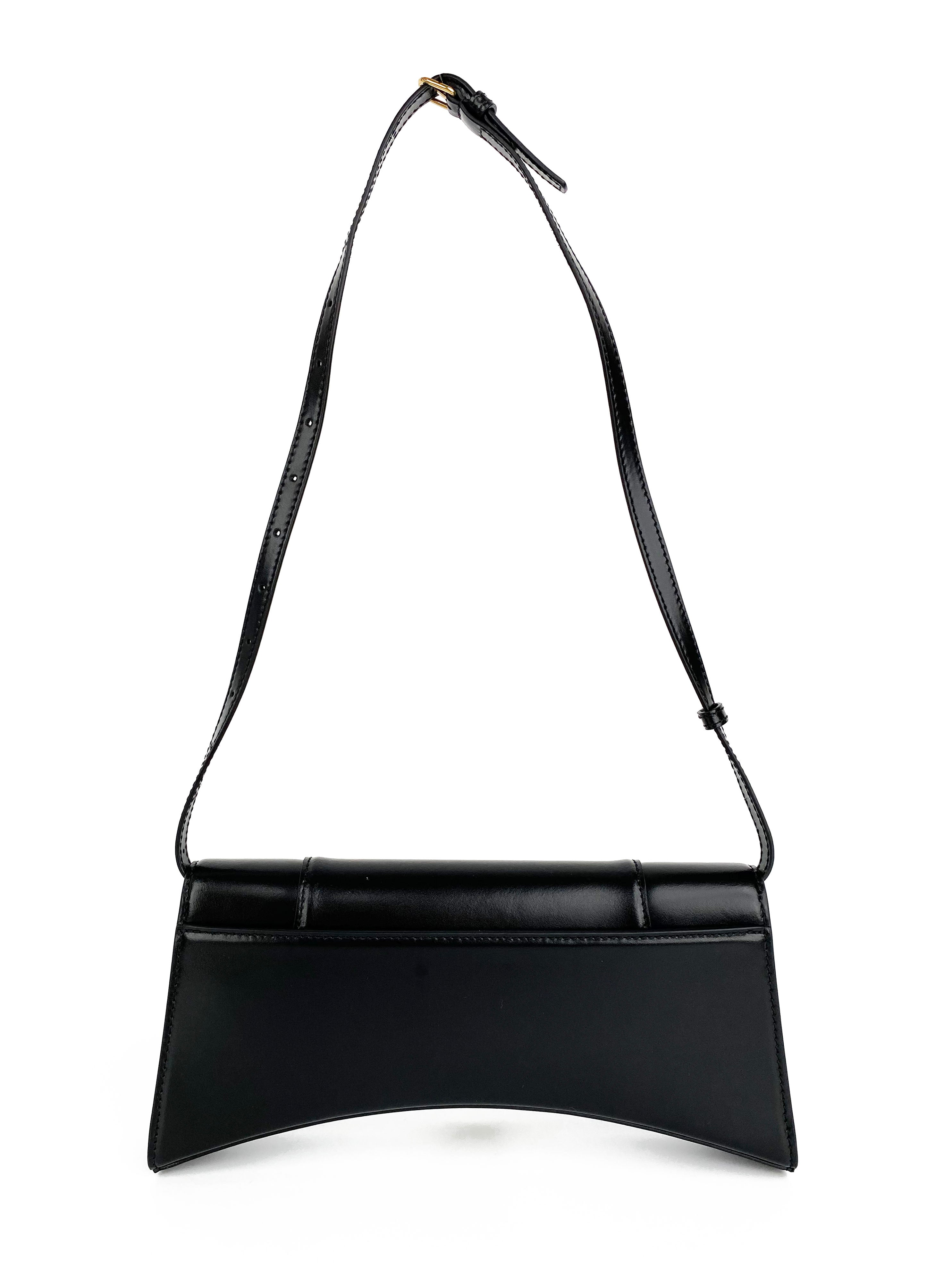 Balenciaga Black Hourglass Baguette Bag