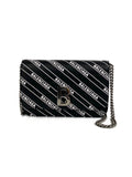 Balenciaga Black & White Logo Wallet on Chain