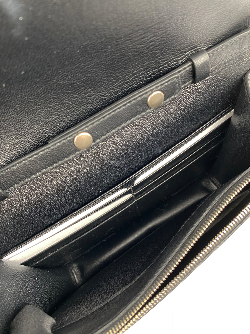 Balenciaga Black & White Logo Wallet on Chain