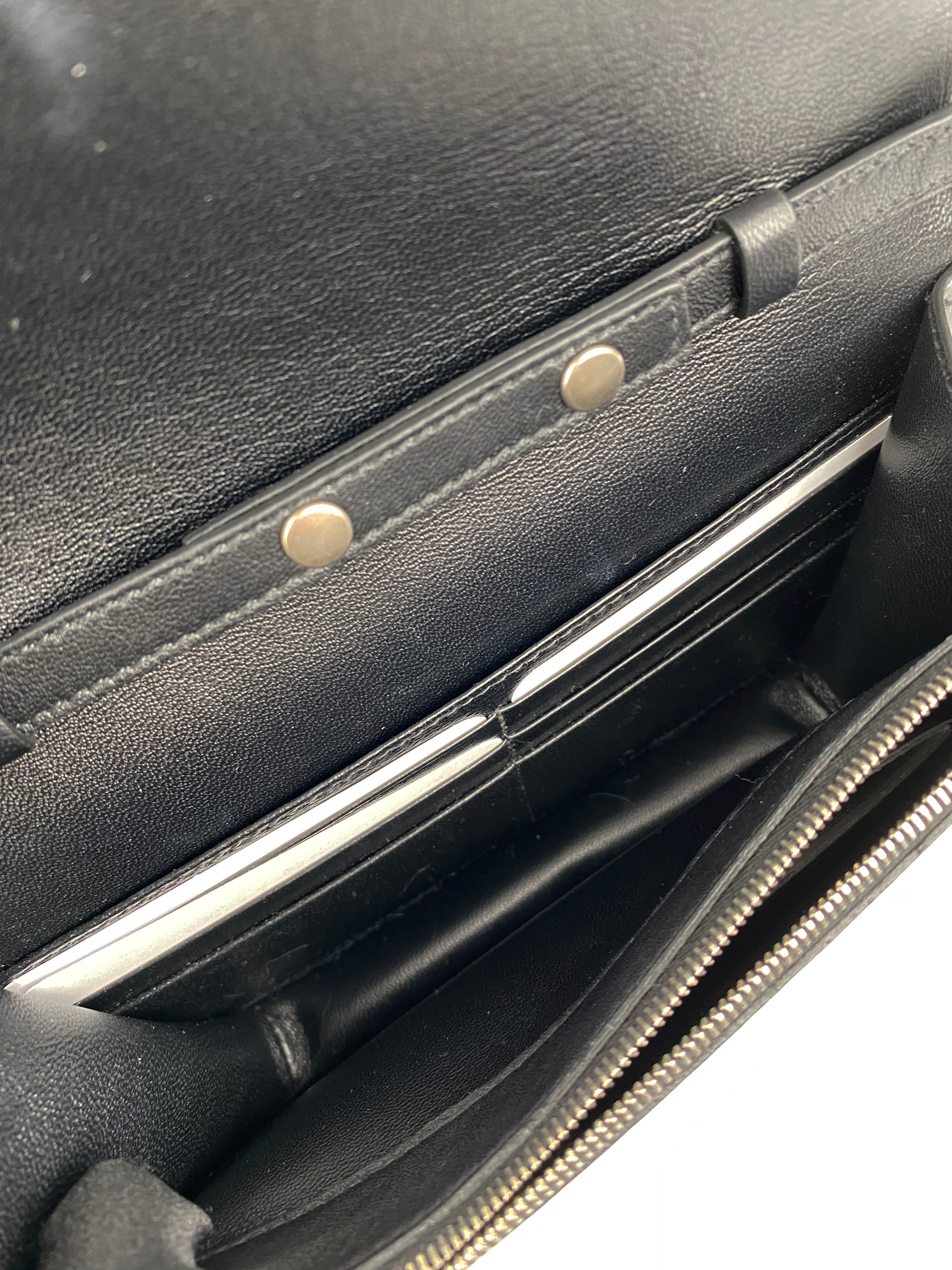 Balenciaga Black & White Logo Wallet on Chain