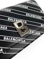 Balenciaga Black & White Logo Wallet on Chain