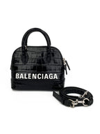 Balenciaga Black & White Mini Ville Bag