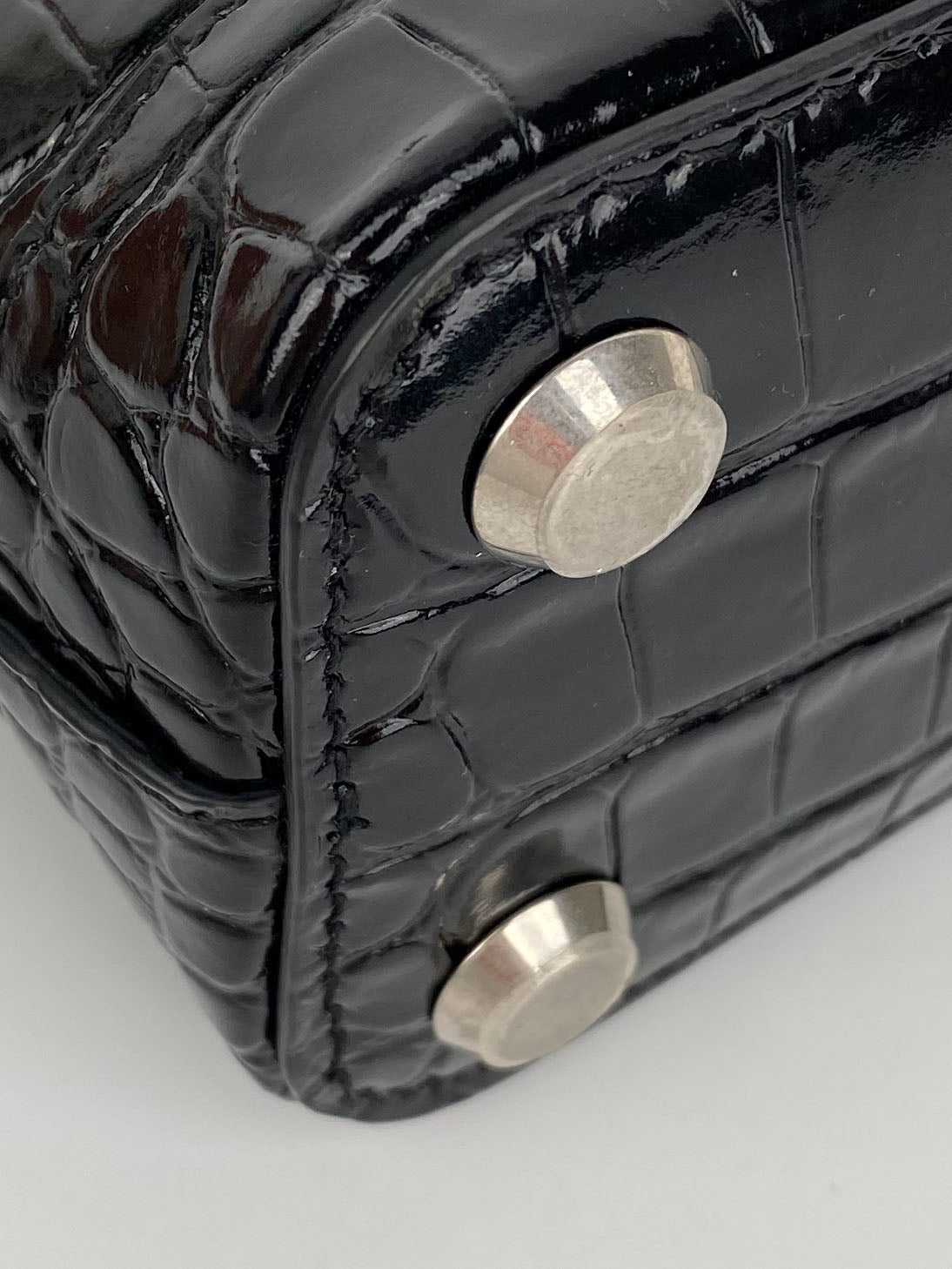 Balenciaga Black & White Mini Ville Bag