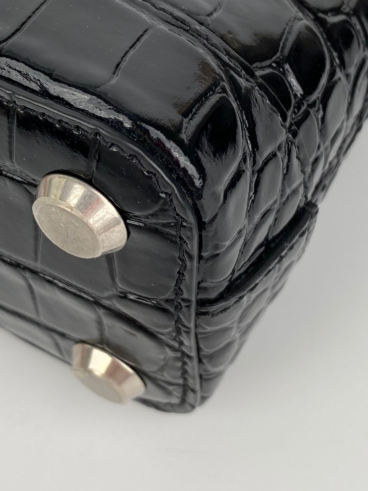 Balenciaga Black & White Mini Ville Bag