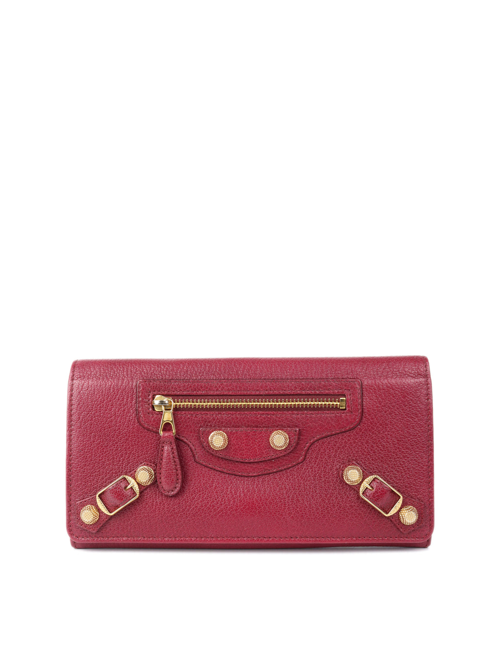 Balenciaga Bordeaux City Burgundy Long Wallet