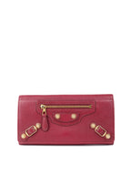Balenciaga Bordeaux City Burgundy Long Wallet