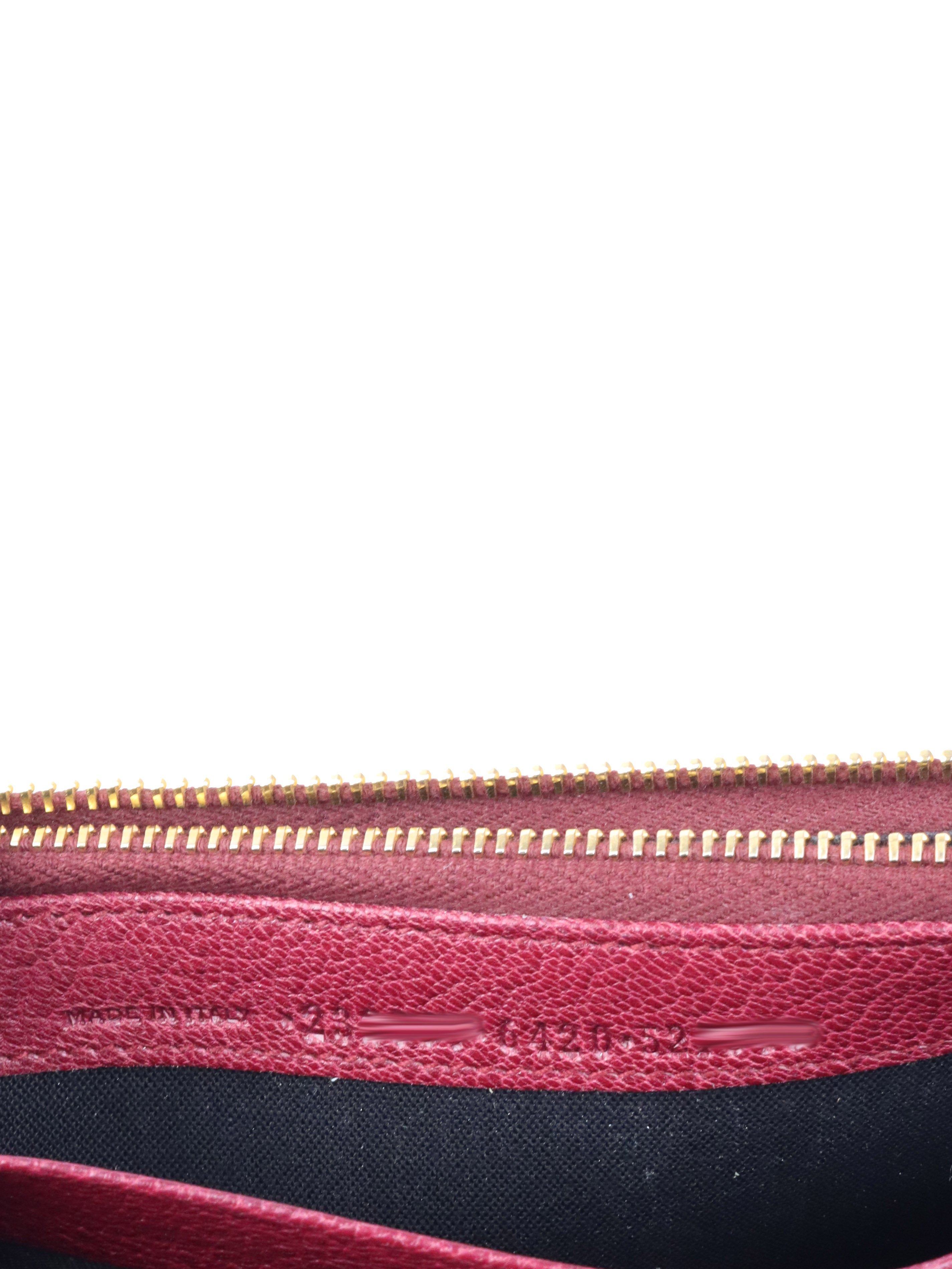 Balenciaga Bordeaux City Burgundy Long Wallet