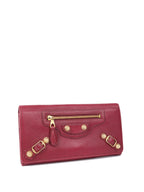 Balenciaga Bordeaux City Burgundy Long Wallet