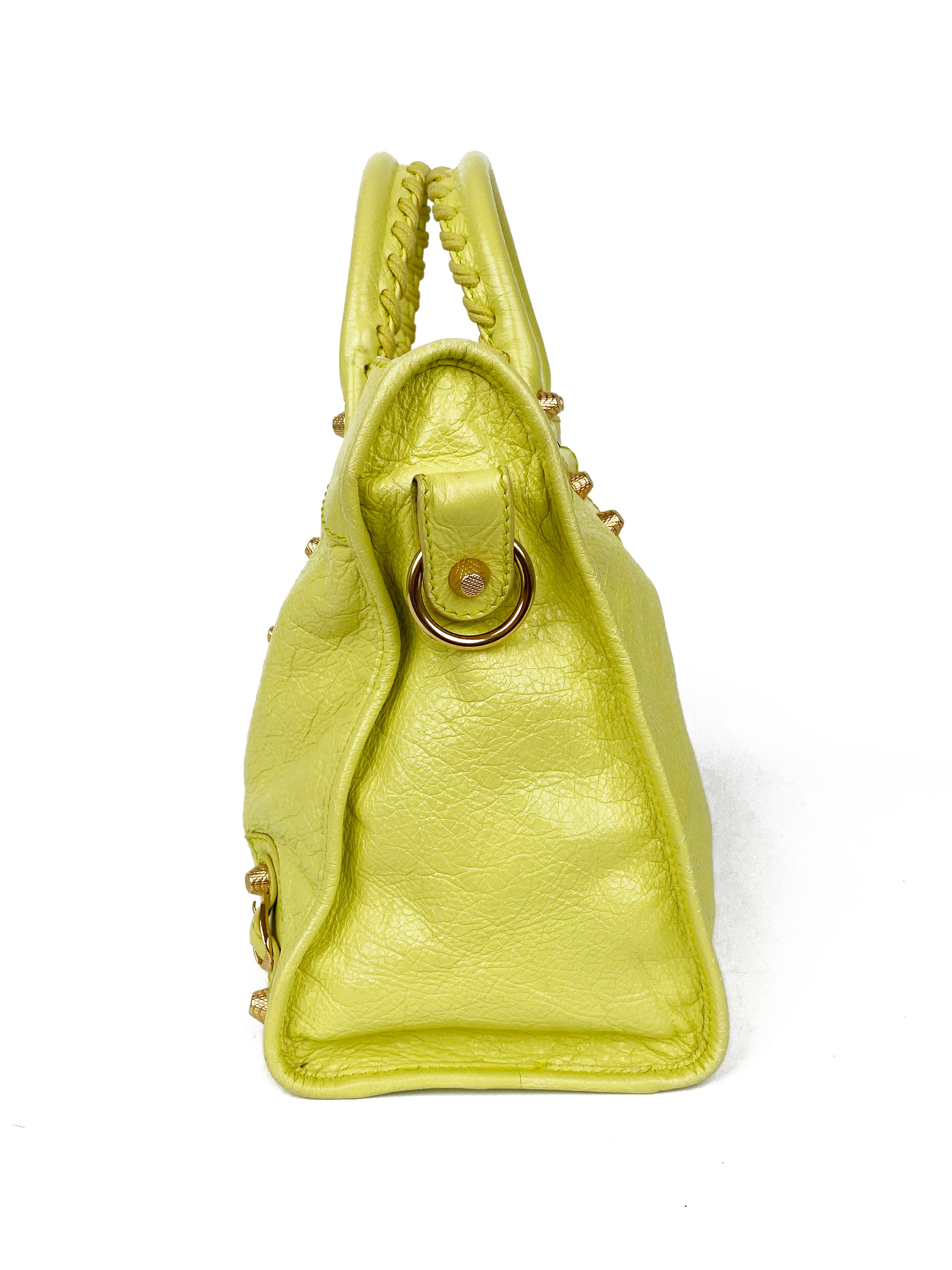 Balenciaga Pistachio Yellow Medium City Bag