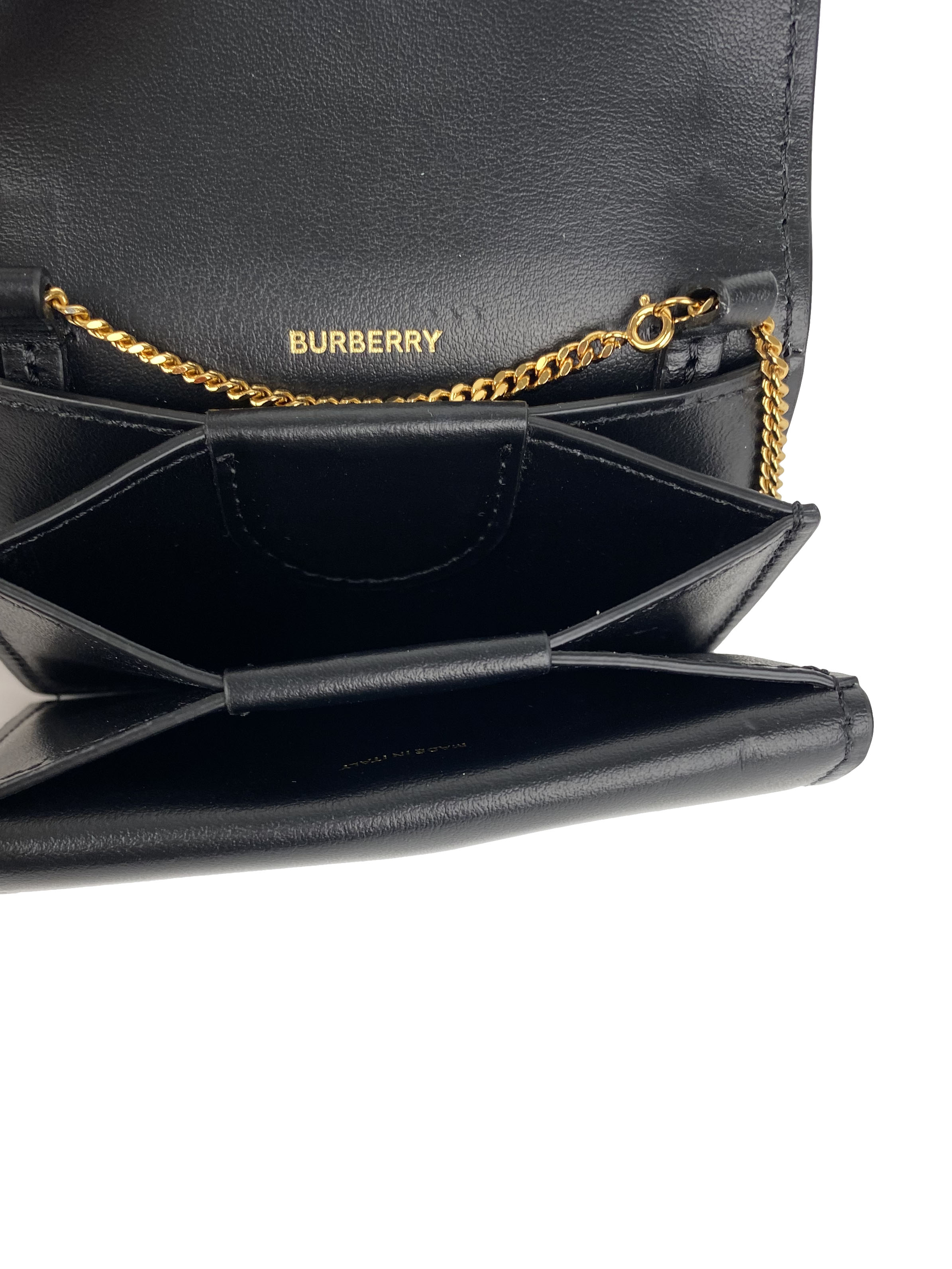 Burberry Black Card Holder on Chain